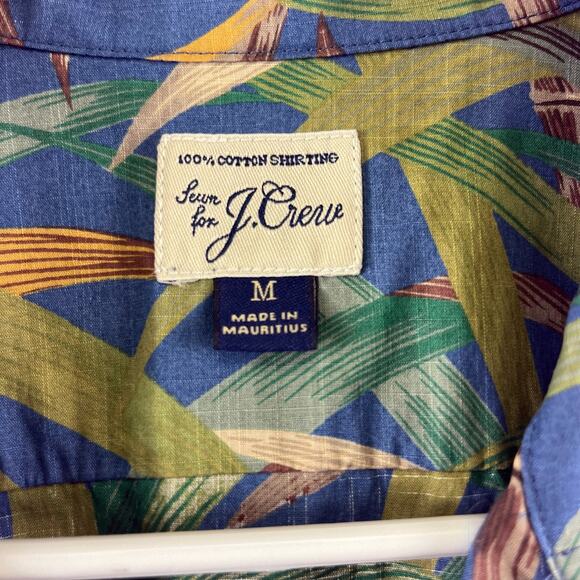 J. Crew Mens Medium Hawaiian Shirt Retirement Bamboo Grandpacore Vacation Beach - Picture 3 of 9